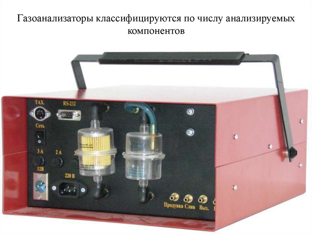 Газоанализаторы классифицируются по числу анализируемых компонентов