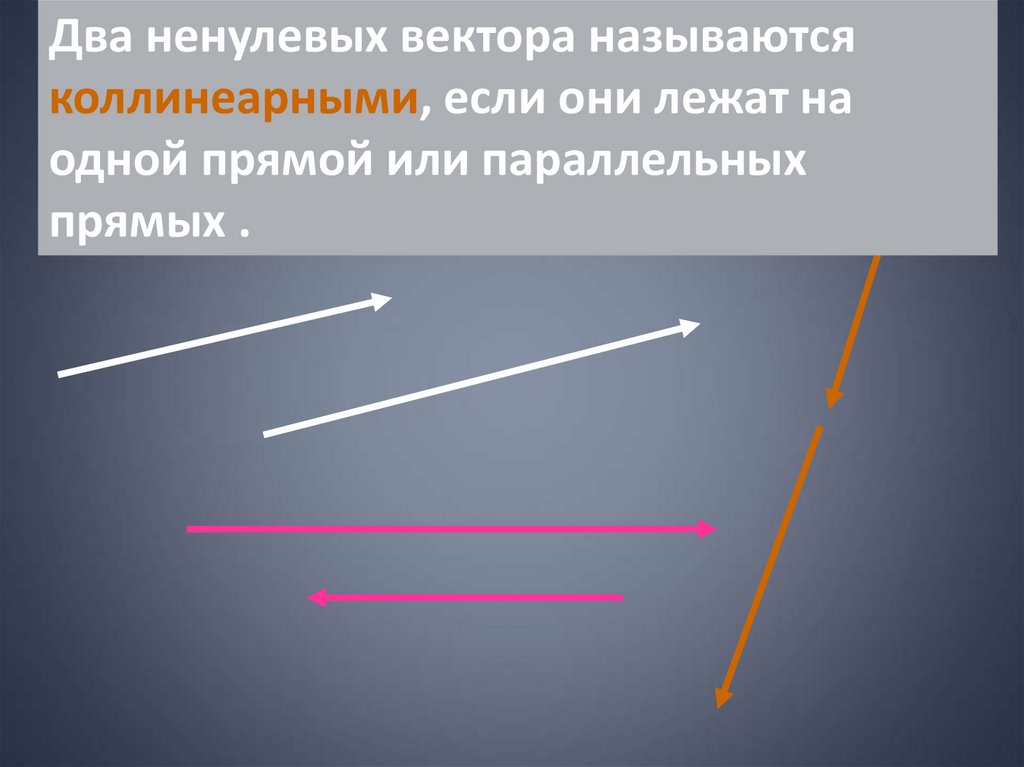Коллинеарные векторы