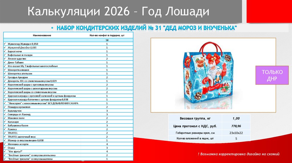 Калькуляции 2026 – Год Лошади