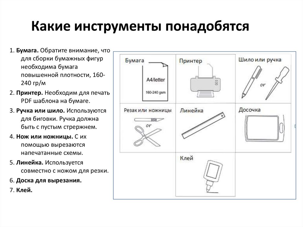 Какие инструменты понадобятся