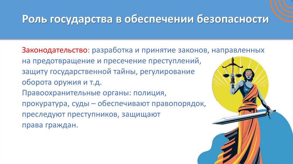 Роль государства в обеспечении безопасности