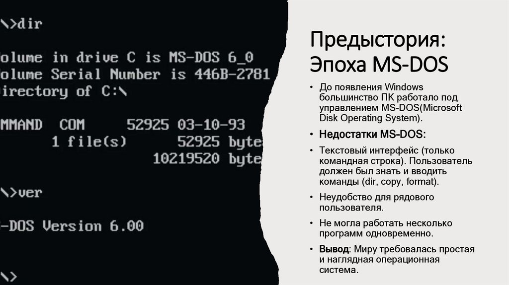Предыстория: Эпоха MS-DOS