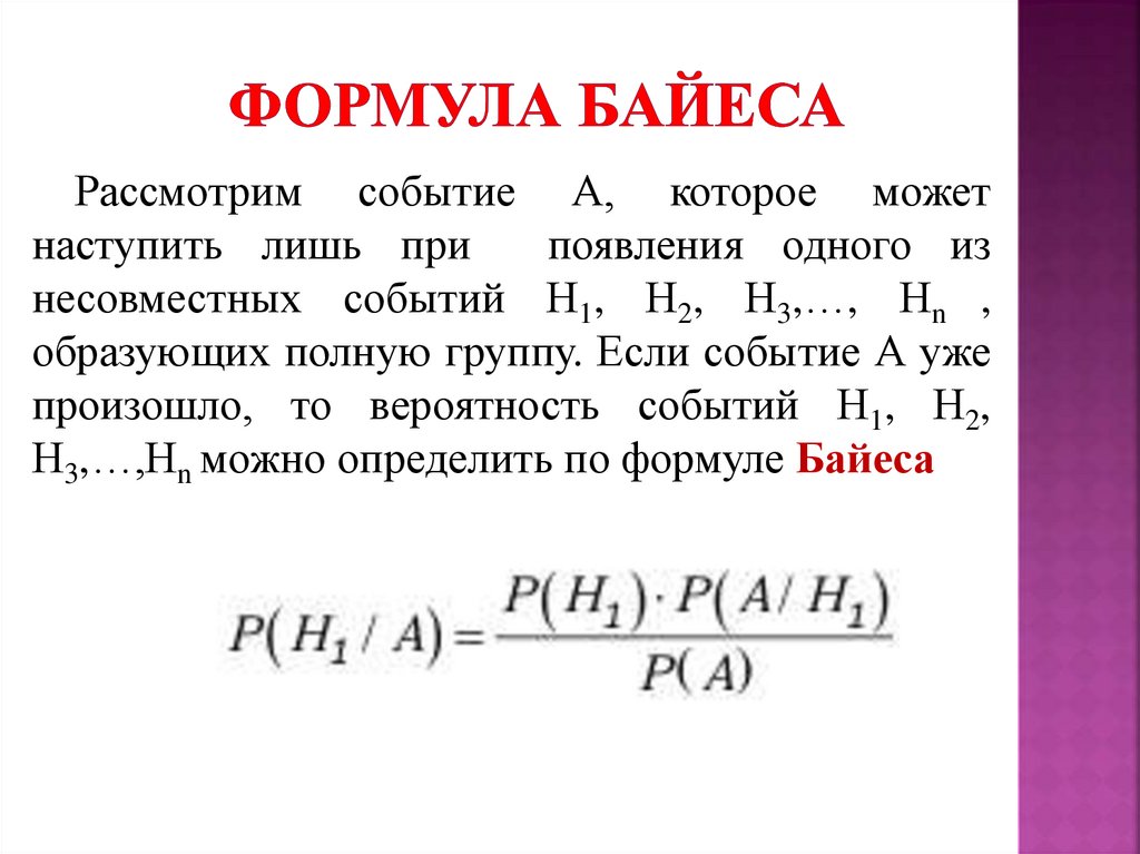 Формула Байеса