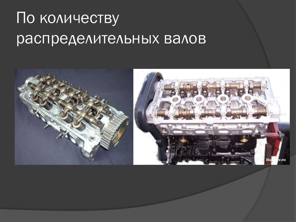 По количеству распределительных валов