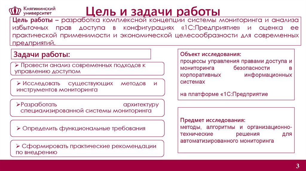 Цель и задачи работы