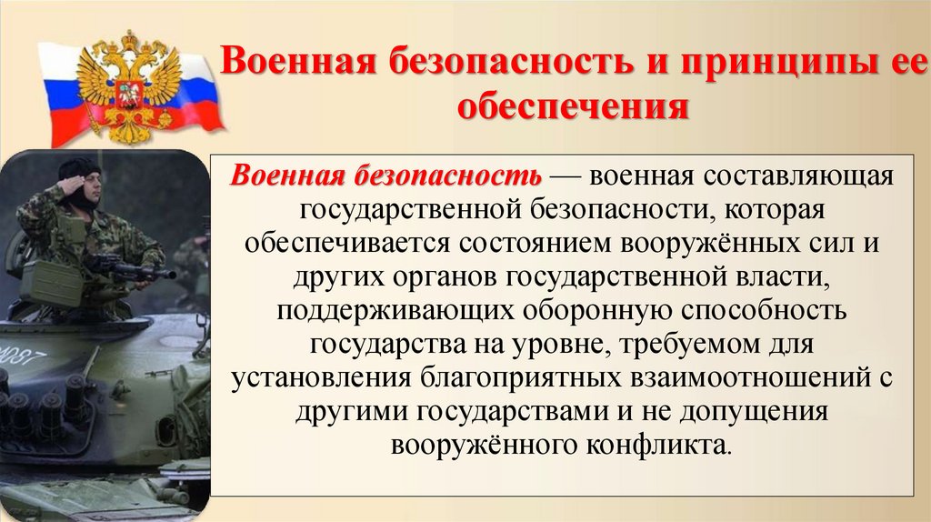 Военная безопасность и принципы ее обеспечения