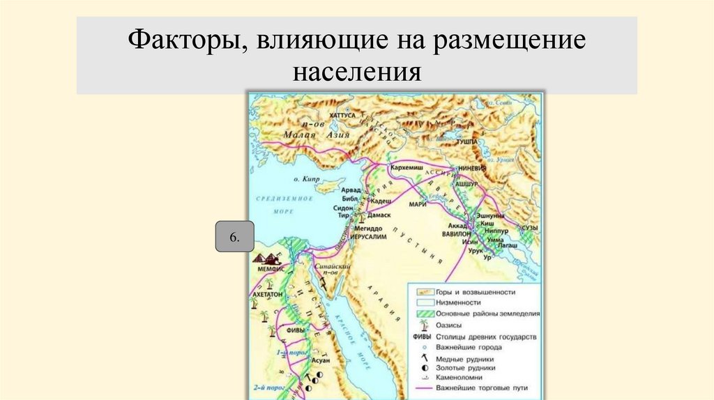 Факторы, влияющие на размещение населения