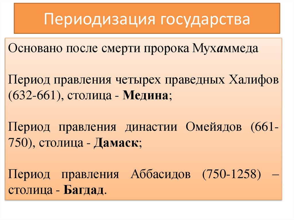 Периодизация государства