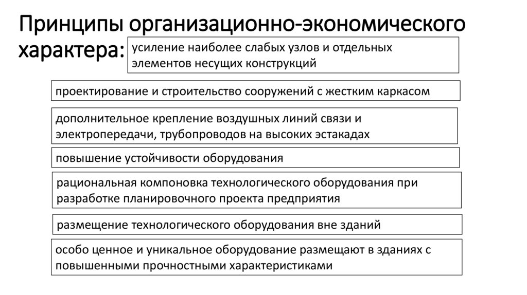 Принципы организационно-экономического характера: