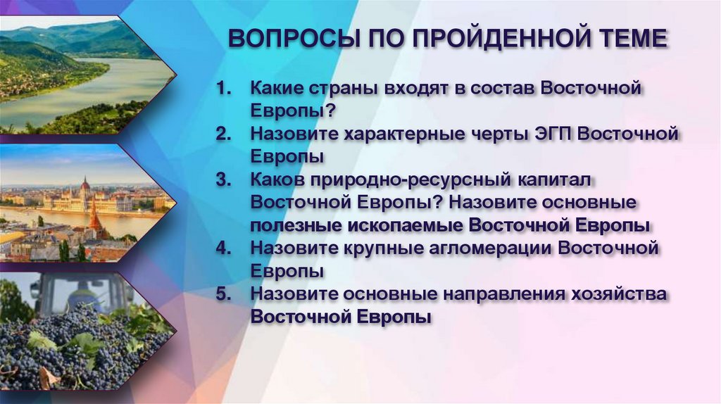 ВОПРОСЫ ПО ПРОЙДЕННОЙ ТЕМЕ