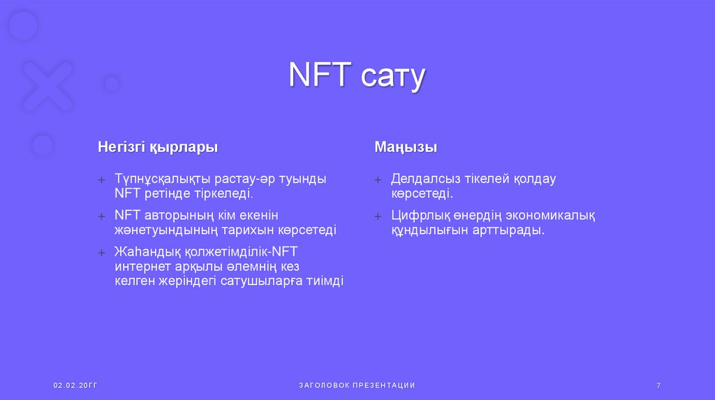 NFT сату