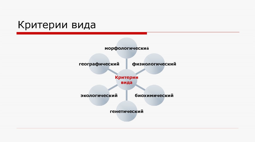 Критерии вида