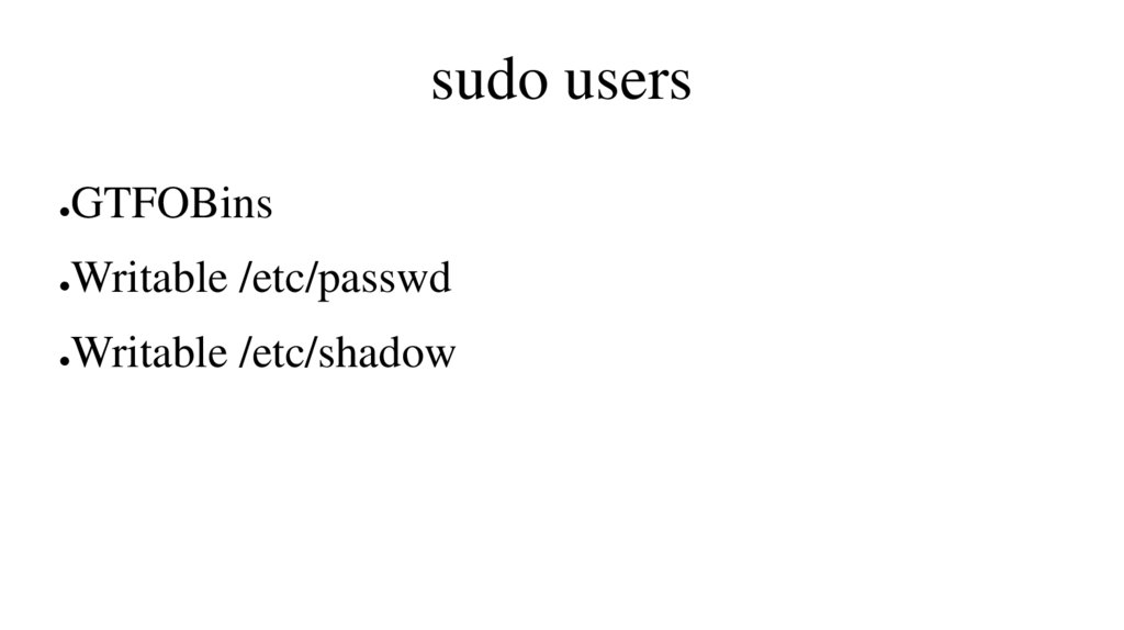 sudo users