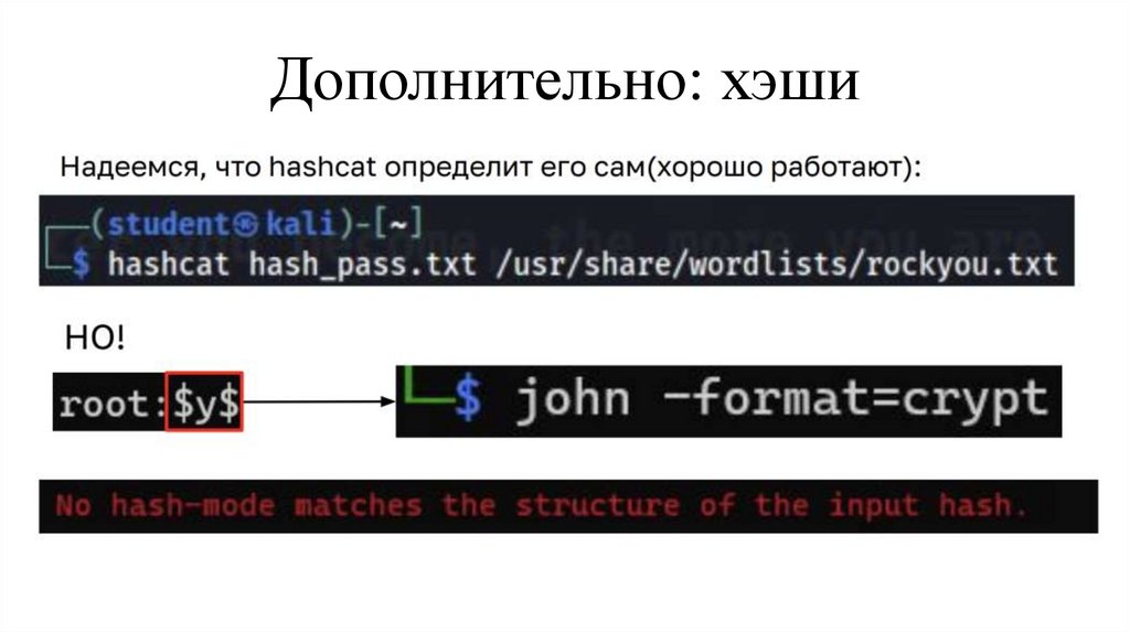 Дополнительно: хэши