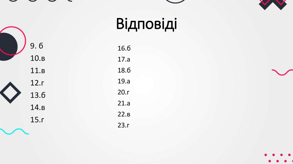 Відповіді