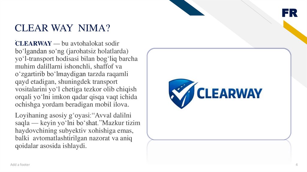 CLEAR WAY NIMA?