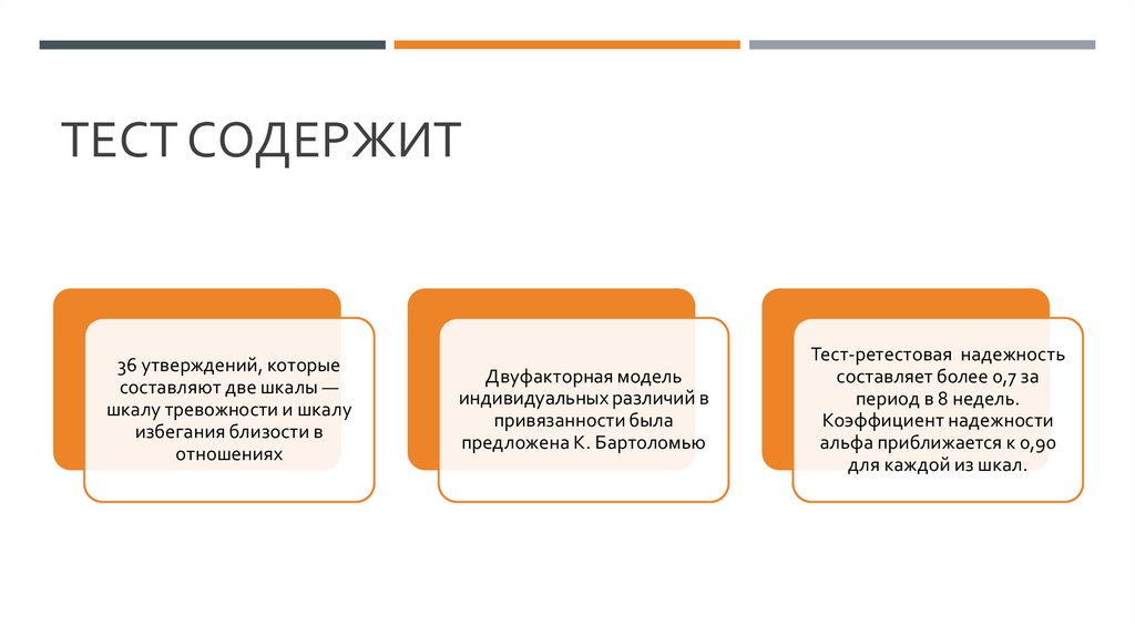 Тест содержит