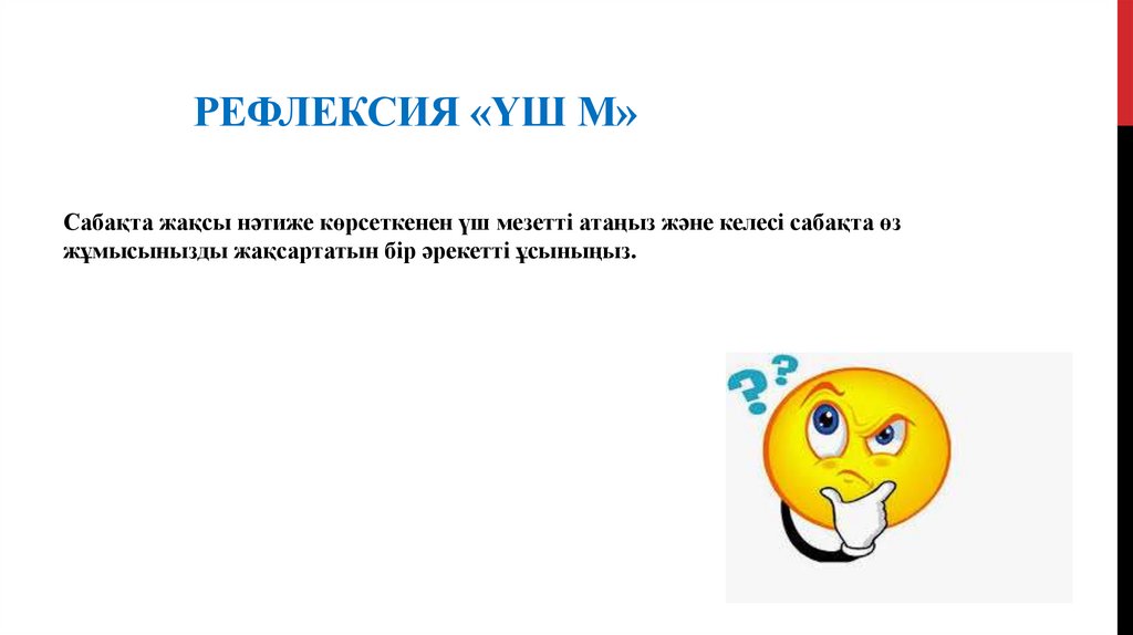 Рефлексия «Үш М»