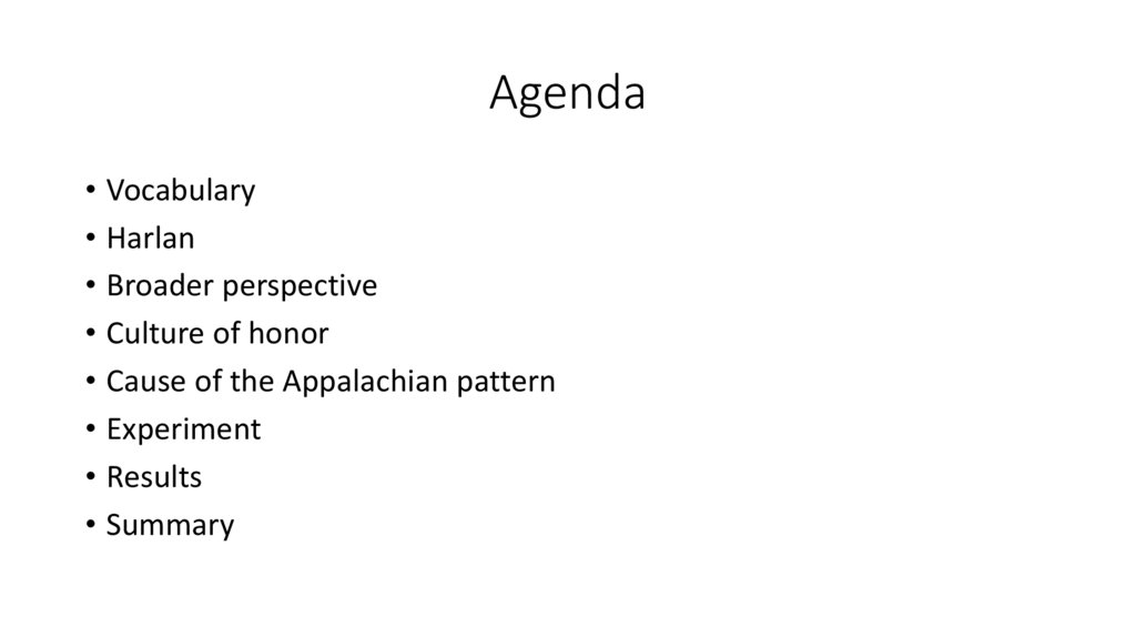 Agenda