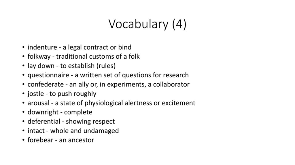 Vocabulary (4)