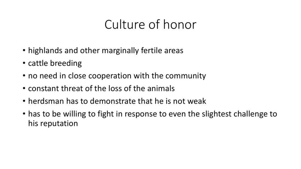 Culture of honor