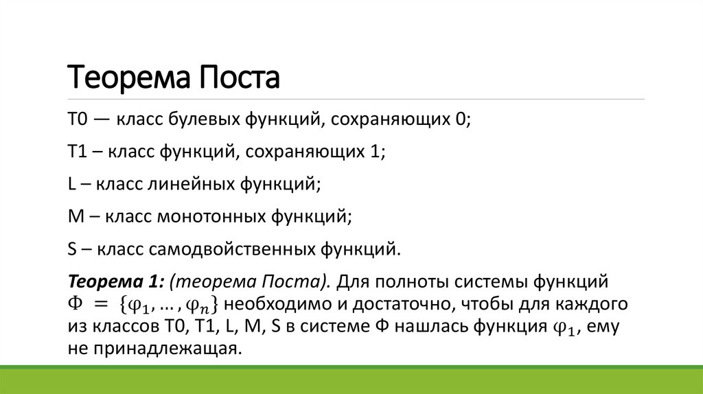 Теорема Поста