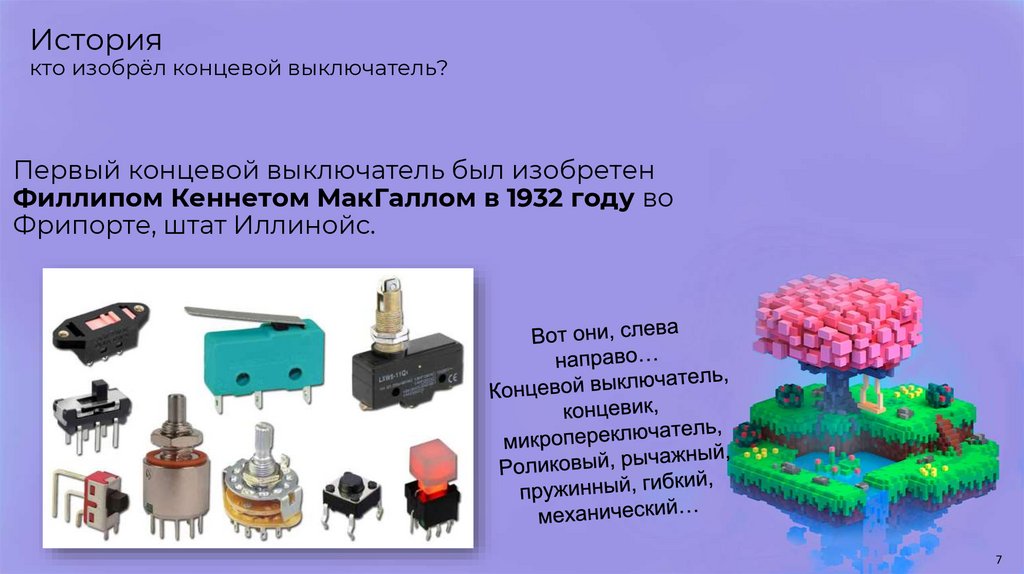 История кто изобрёл концевой выключатель?