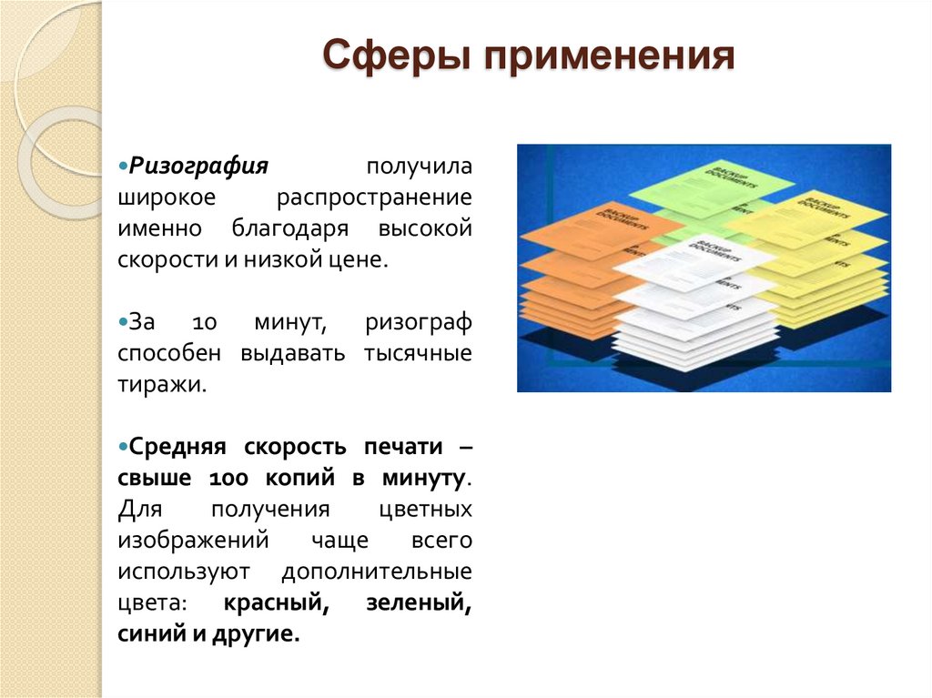 Сферы применения