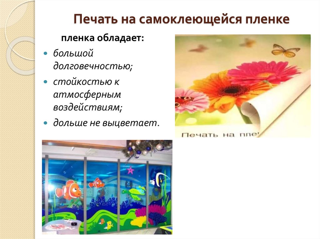 Печать на самоклеющейся пленке