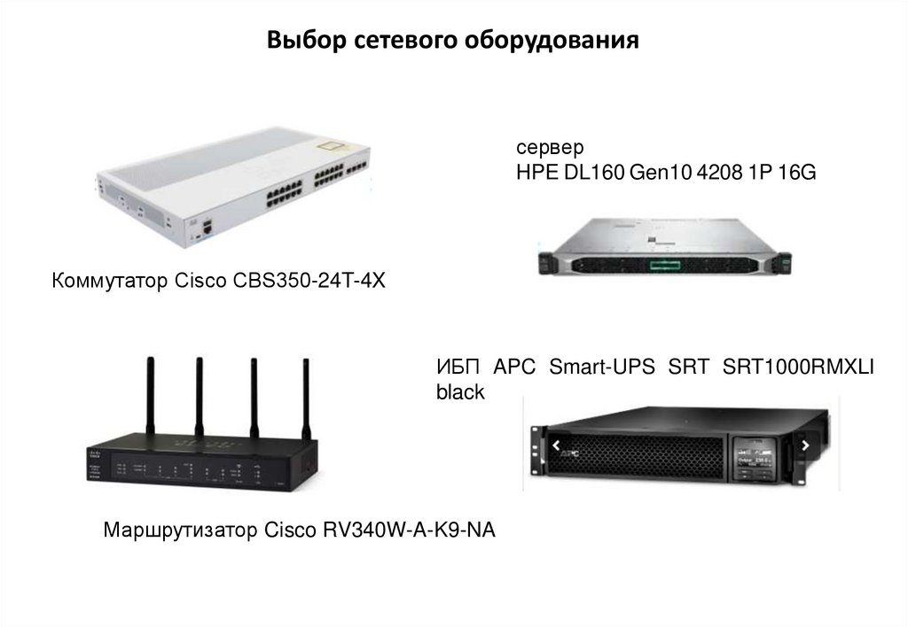 Выбор сетевого оборудования