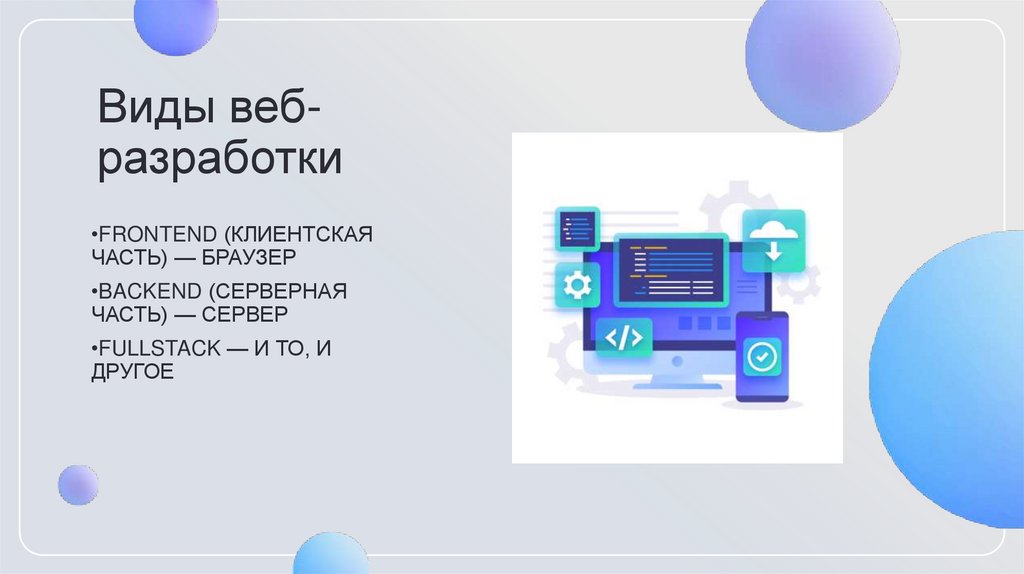 Виды веб-разработки