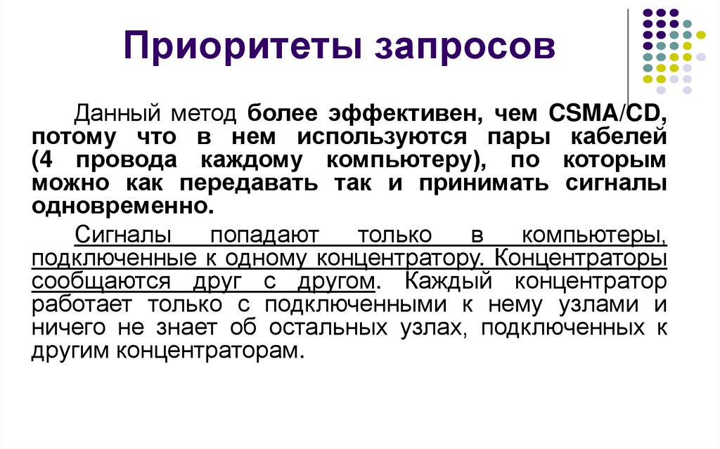 Приоритеты запросов