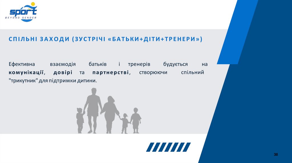 СПІЛЬНІ ЗАХОДИ (ЗУСТРІЧІ «БАТЬКИ+ДІТИ+ТРЕНЕРИ»)