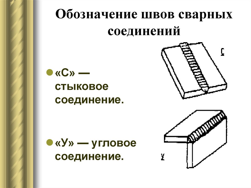 Обозначение швов сварных соединений