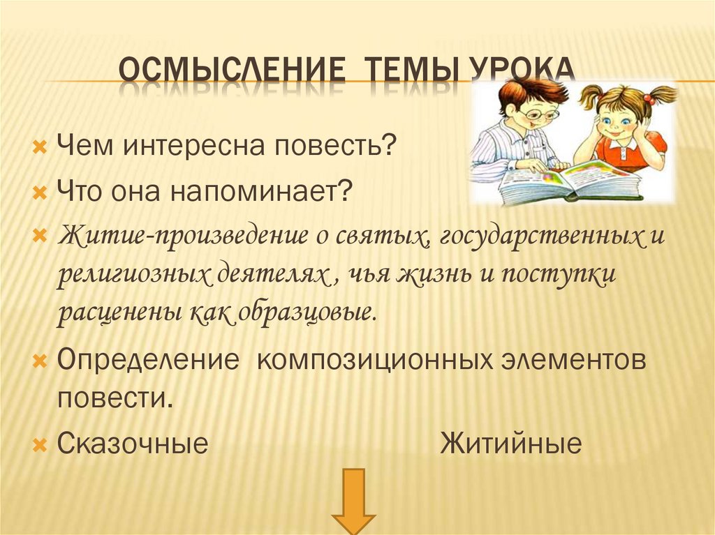 Осмысление темы урока