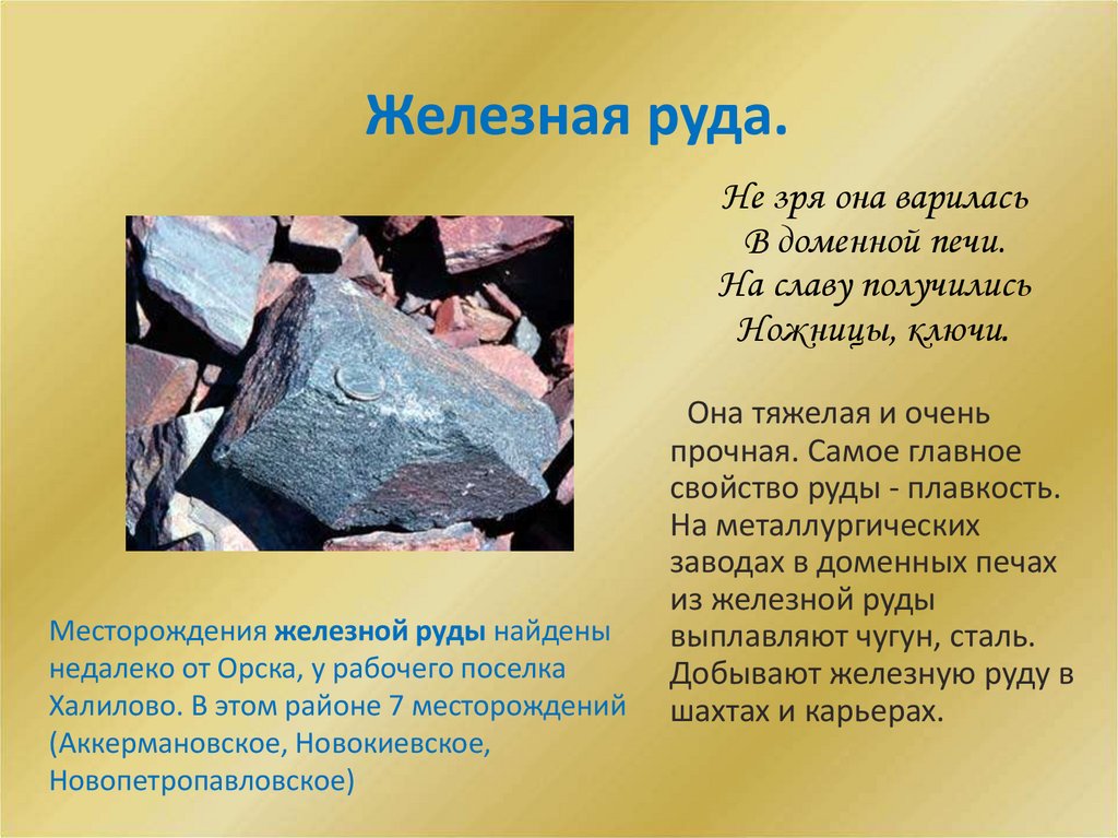 Железная руда.