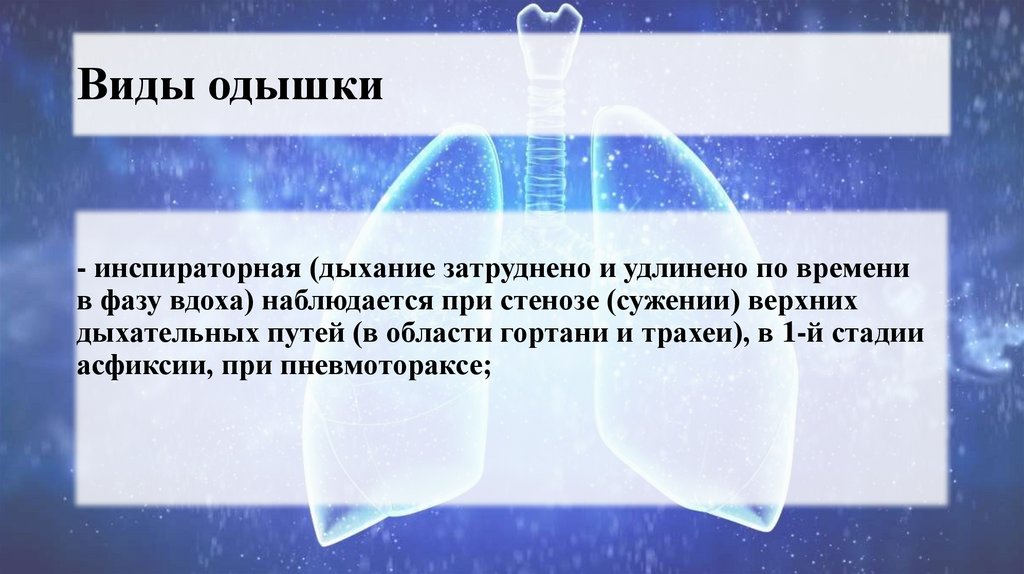 Виды одышки