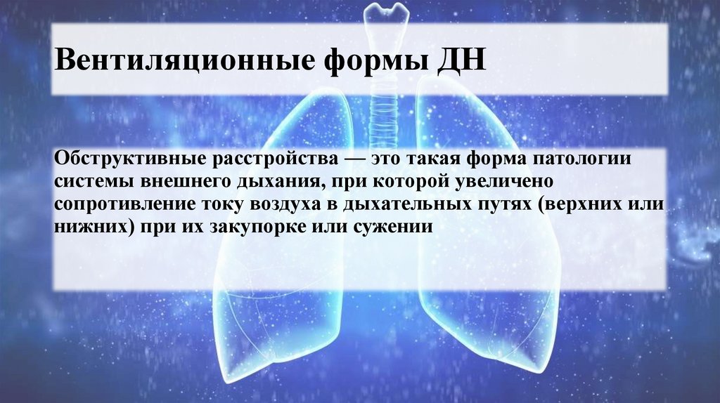 Вентиляционные формы ДН