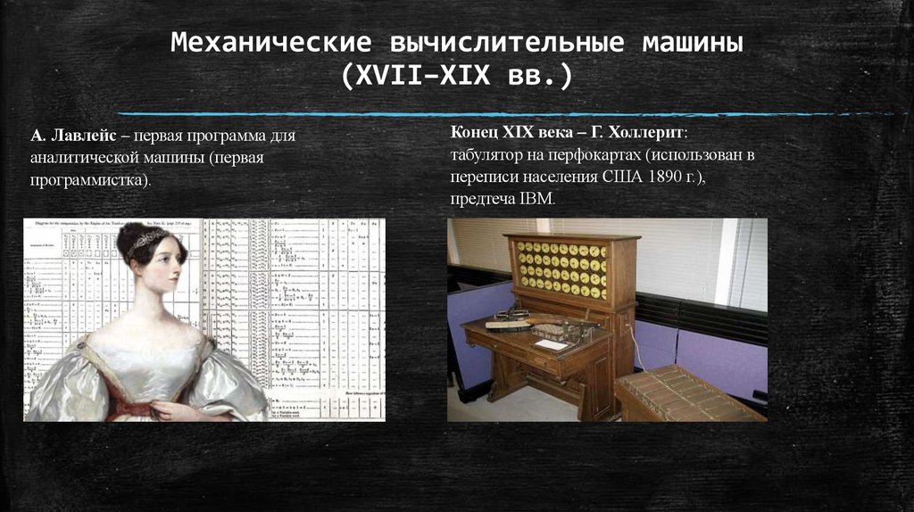 Механические вычислительные машины (XVII–XIX вв.)