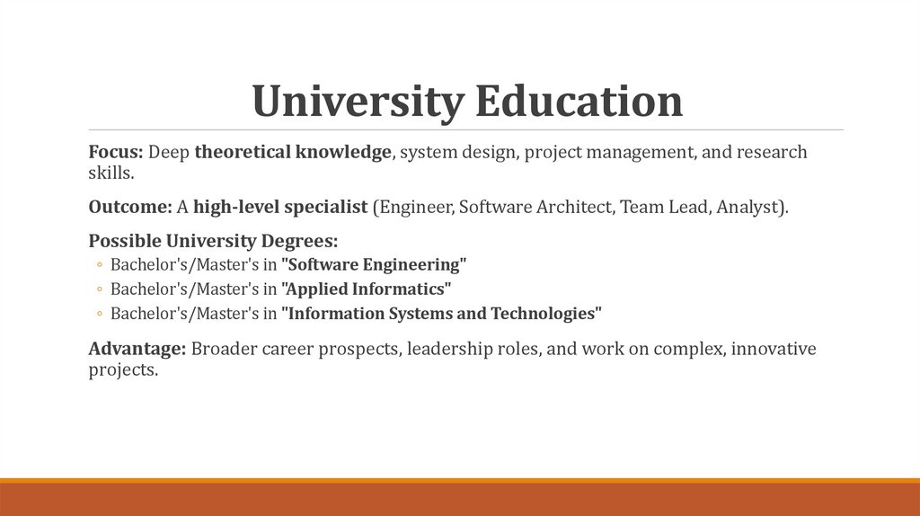  University Education