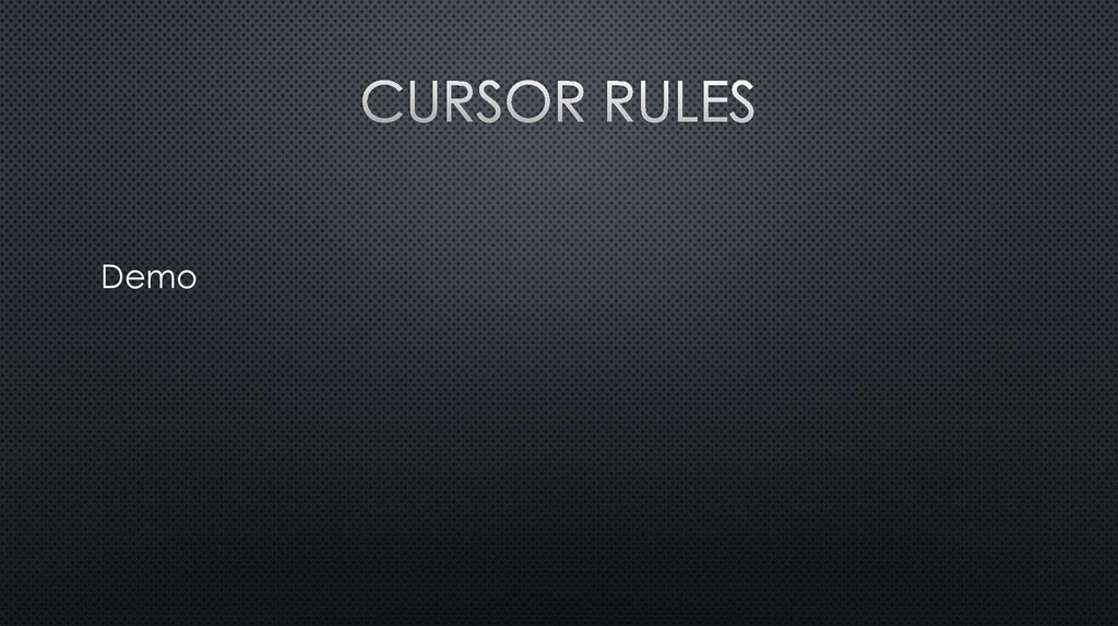 Cursor Rules