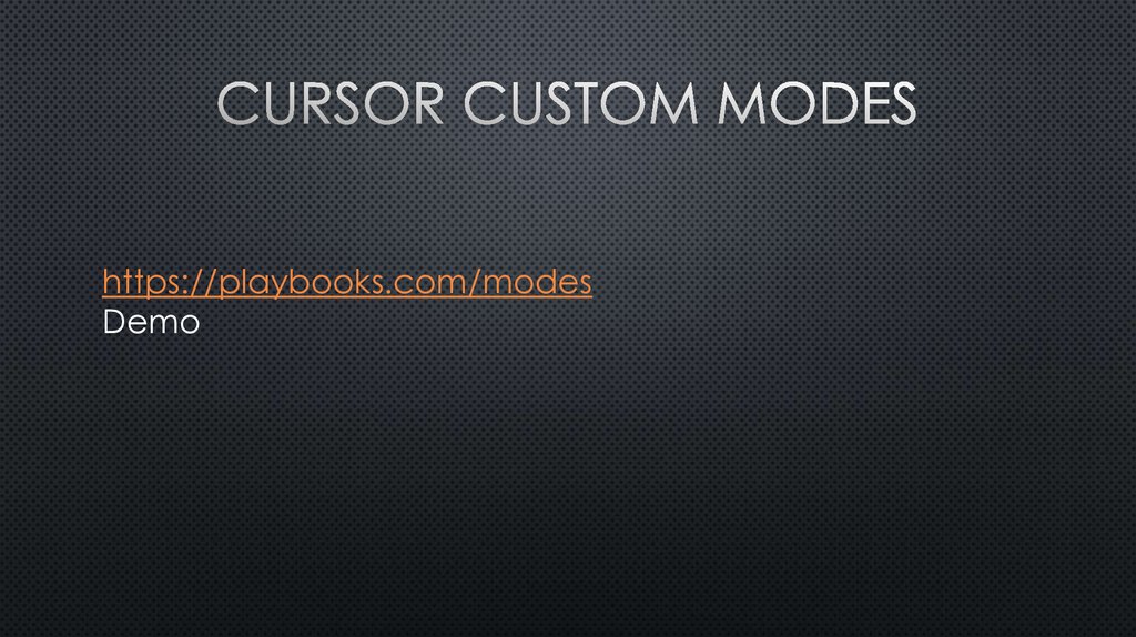 Cursor Custom modes