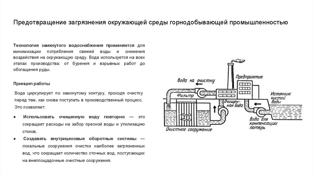 Предотвращение загрязнения окружающей среды горнодобывающей промышленностью