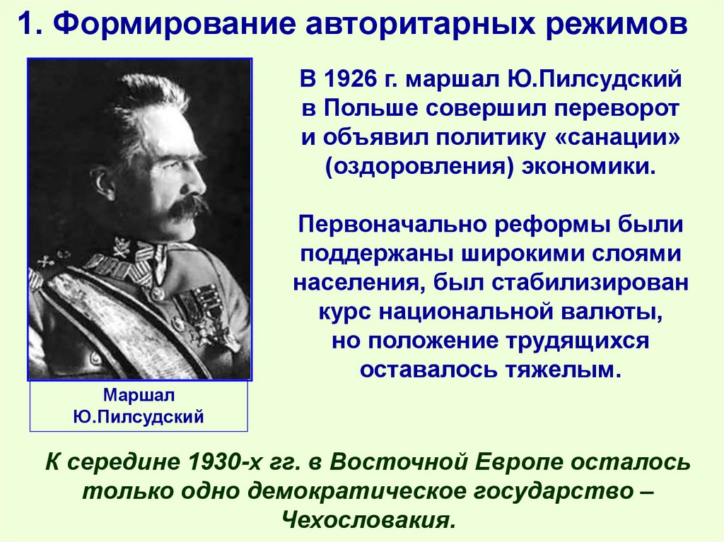 1. Формирование авторитарных режимов