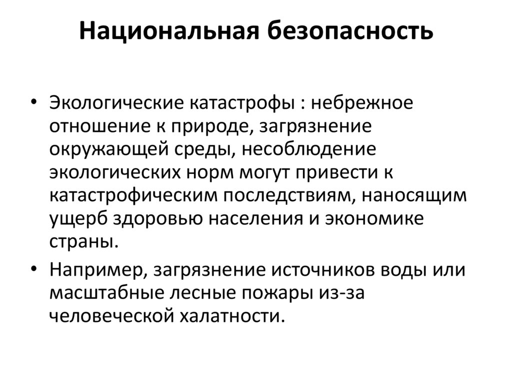 Национальная безопасность