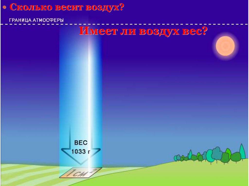Имеет ли воздух вес?