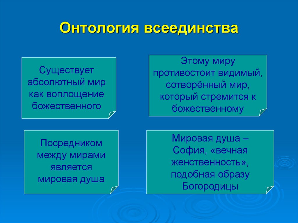 Онтология всеединства