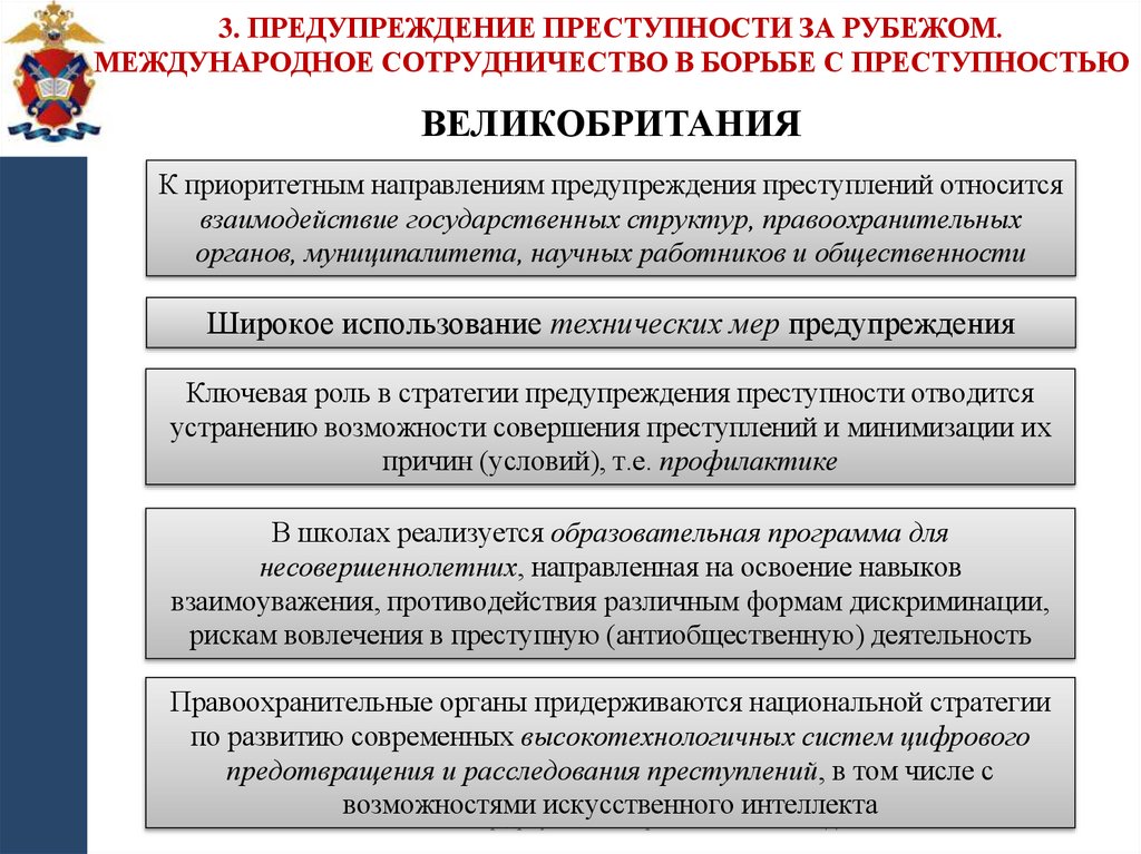 3. Предупреждение преступности за рубежом. Международное сотрудничество в борьбе с преступностью