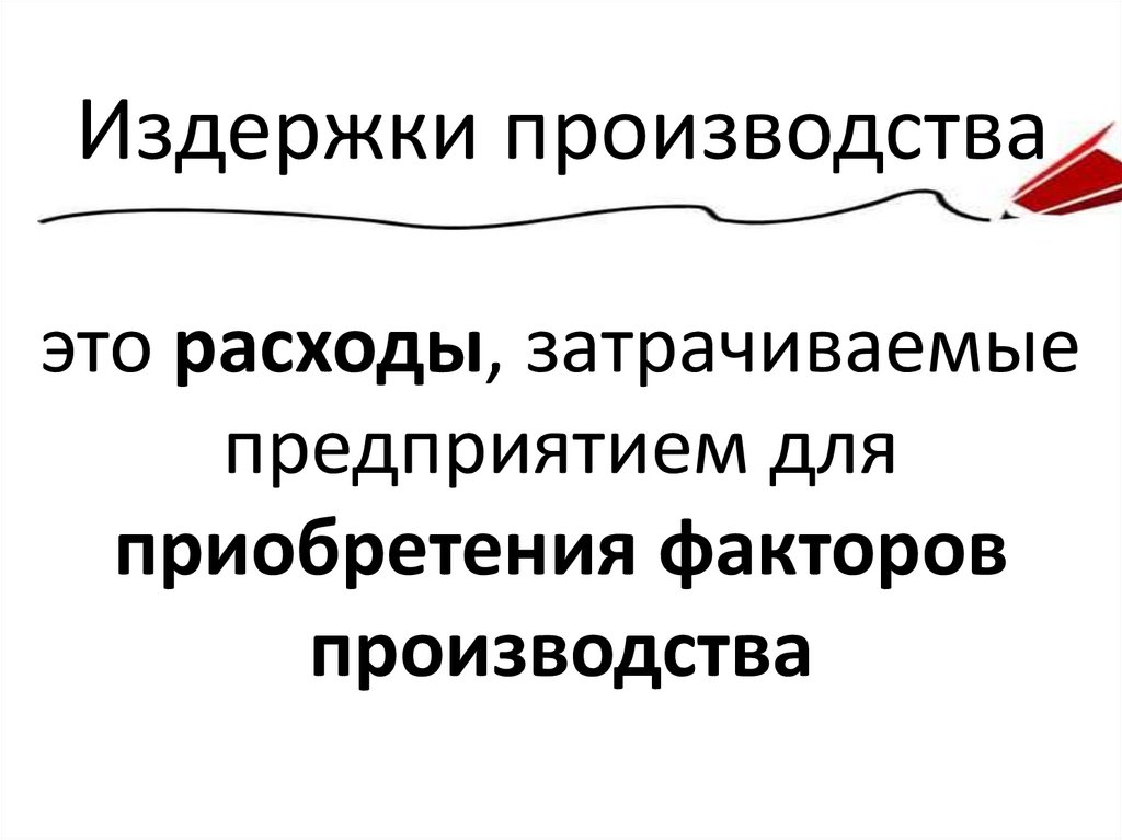 Издержки производства