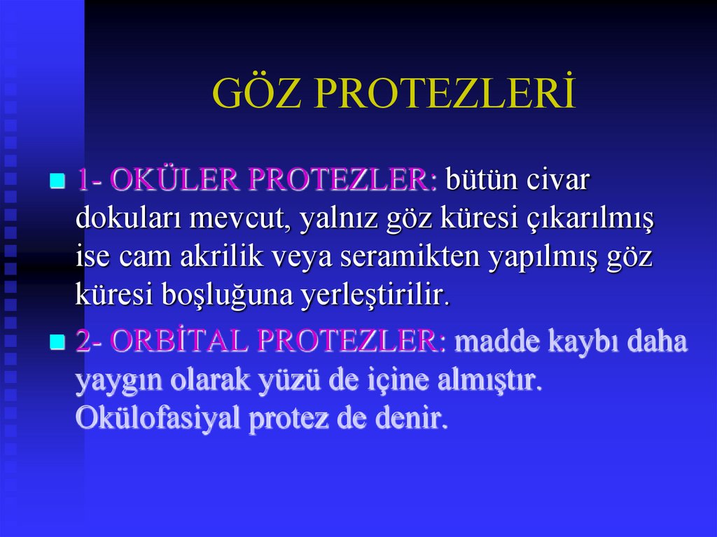 GÖZ PROTEZLERİ